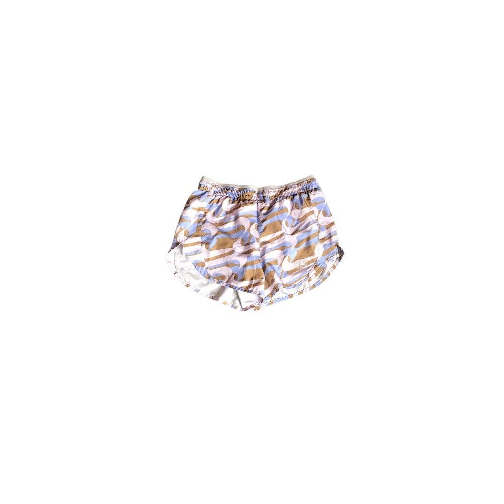 Nike Purple, Blue and Brown Patterned Running Shorts